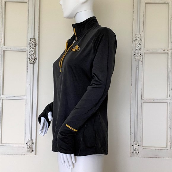 NIKE DRI-FIT TIGERS Gray Thumb holes Sweatshirt 1/2 Zip Front, Long Sleeve Sz M - Picture 8 of 16